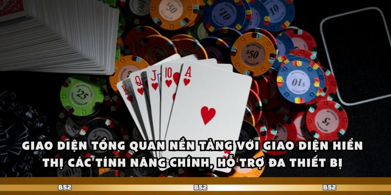 B52Club Cổng Game Đỉnh Cao Dành Cho Người Chơi Hiện Đại 1 Giao diện tổng quan nền tảng với giao diện hiển thị các tính năng chính, hỗ trợ đa thiết bị.
