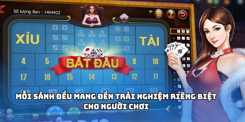 Tài Xỉu – Tựa Game Giải Trí Với Thưởng Lớn, Chơi Là Thắng 2 Mỗi sảnh đều mang đến trải nghiệm riêng biệt cho người chơi